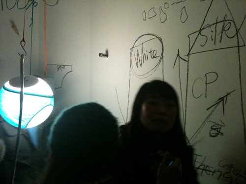 Aki Sasamoto, Talking In Circles In Talking (post-performance), Soloway Gallery, 2013