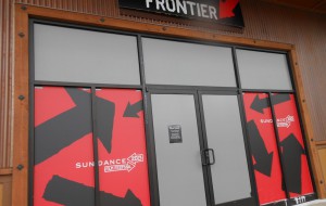Welcome to the desert of the real: the entrance to New Frontier at Sundance 2013.