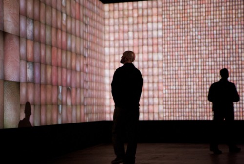 Rafael Lozano-Hemmer, "Pulse Index", 2010. "Time Lapse", Site Santa Fe, New Mexico, 2012. Photo by : Kate Russel
