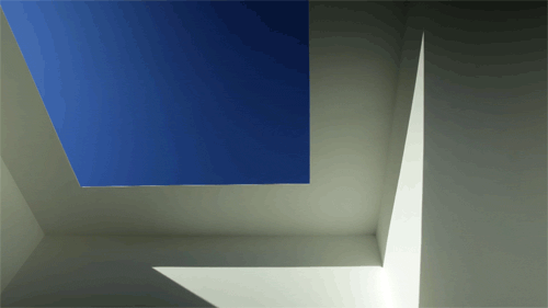 James Turrell, “Second Meeting” interior, 1989. Production stills from the series Exclusive. © Art21, Inc. 2013. Cinematography by Marc Levy.
