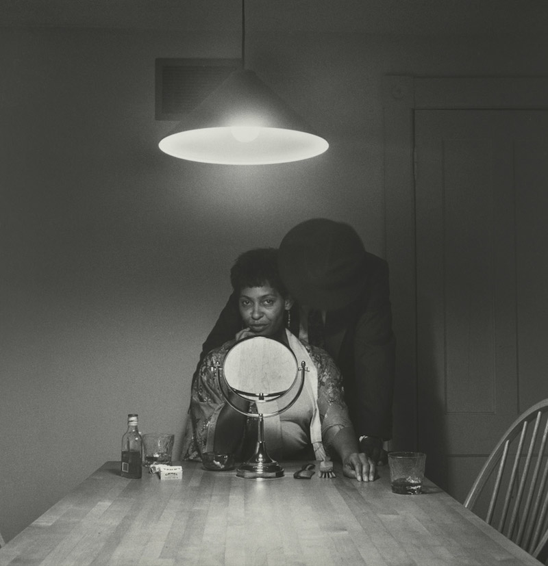 Carrie Mae Weems, Untitled (Man and Mirror) from Kitchen Table Series, 1990. Gelatin silver print, 27 ¼ x 27 ¼ in. Collection of Eric and Liz Lefkofsky, 115-128.2010, promised gift to The Art Institute of Chicago © Carrie Mae Weems. Photography © The Art Institute of Chicago