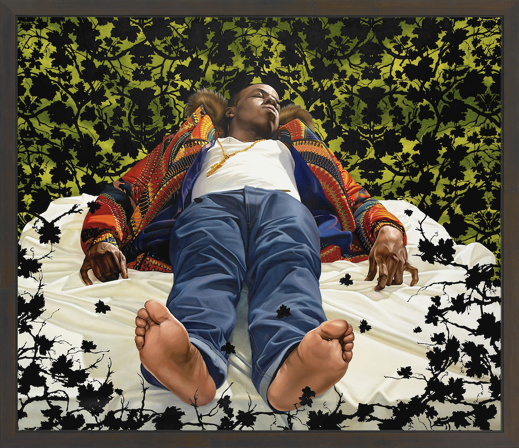 Kehinde Wiley. The Lamentation Over the Dead Christ, 2008. Oil on canvas; 131 x 112 inches. Courtesy the artist.