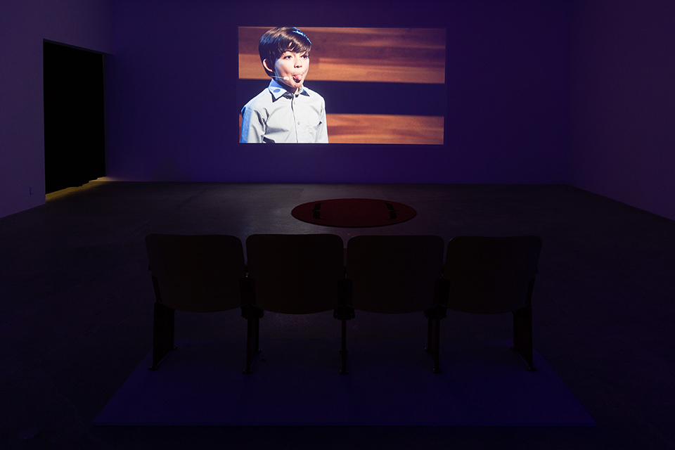 Liz Magic Laser. "The Thought Leader," installation view, 2015. Single-channel video, running time: 8 min. Featuring actor Alex Ammerman. Courtesy the artist and Various Small Fires.