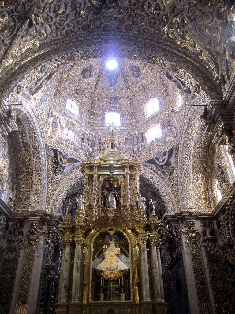 Capilla del Rosario inside the Templo Conventual de Santo Domingo de Guzmán, Puebla, Mexico.