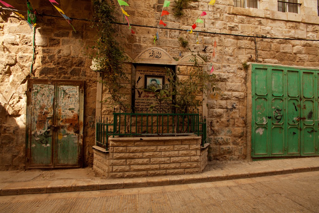 Figure 9-10: Shrines for martyrs in the old city of Nablus. From the series Desire and Disaster – The Zone 2011.