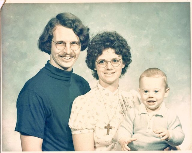 Baby Arrington de Dionyso and his family, 1976.