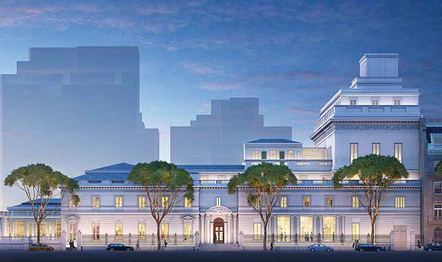 Elevation of the Frick Collection plan from 70th Street (rendering courtesy Neoscape Inc., 2014, and the Frick Collection)