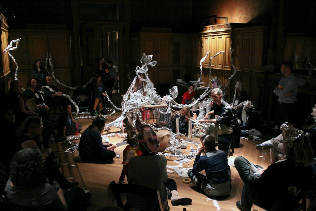 "Areas for Action," an experiment facilitated by artist Oliver Herring and ART21 Educator Jethro Gillespie at "Creative Chemistries," Park Avenue Armory, New York, 2015.