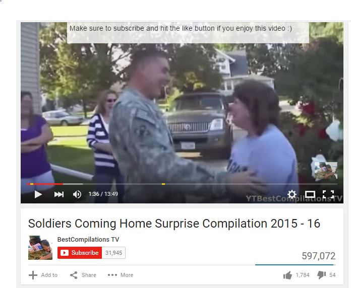  “Soldiers Coming Home Surprise Compilation 2015–16”; screen grab; YouTube; https://www.youtube.com/watch?v=Rsyrzg2sA-0.
