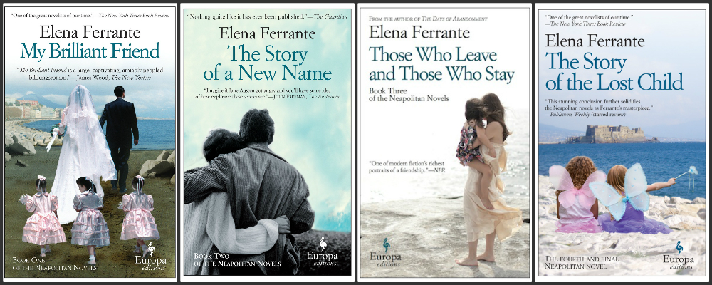 Elena Ferrante book covers, image via Amazon