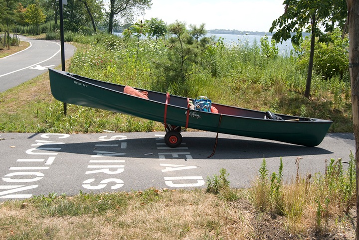 Gina Siepel, CACOPHONY, 2011. Canoe at Soundview Park, Bronx River. Photo credit: Anna Reynolds.