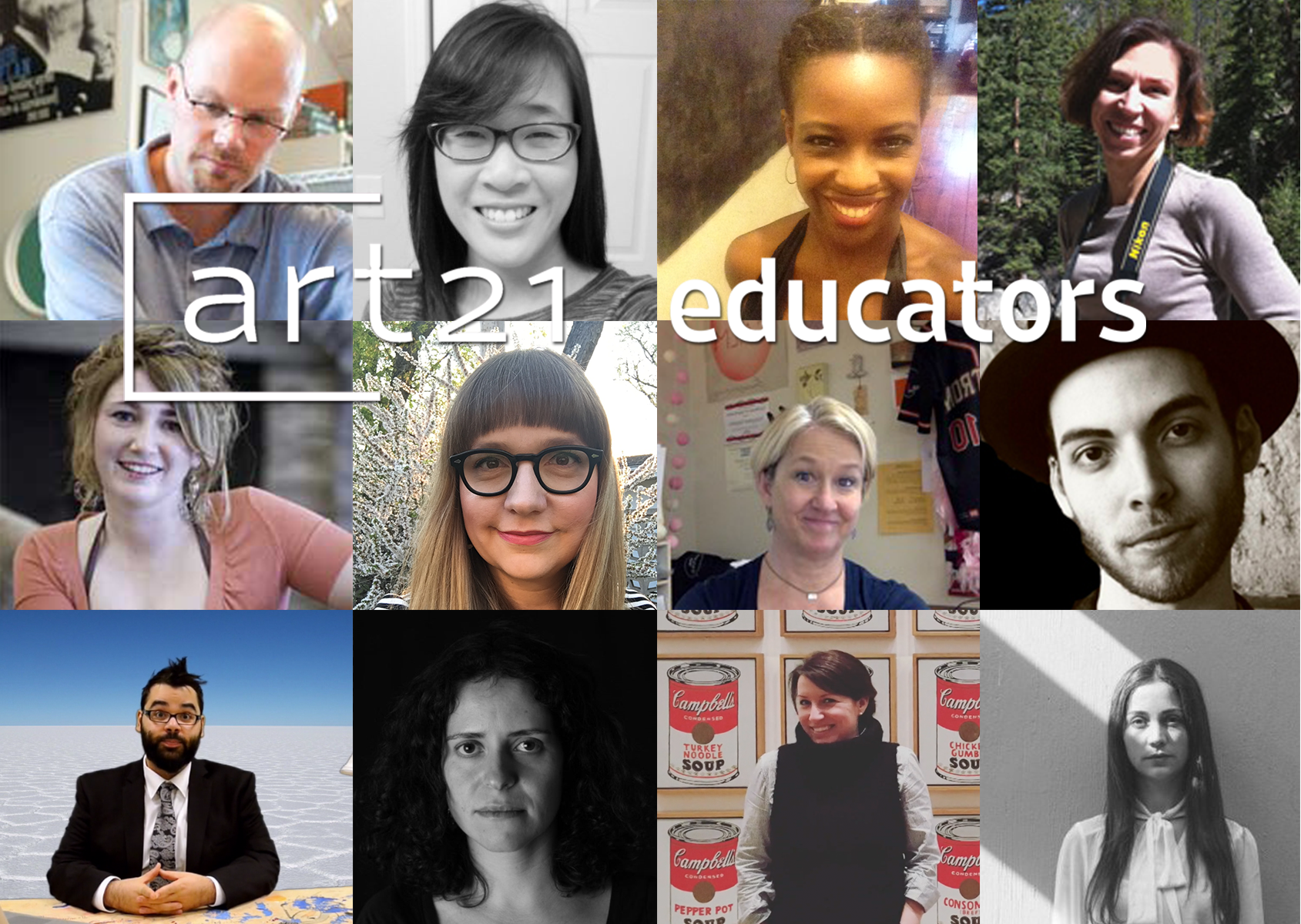 The twelve teachers selected for ART21 Educators, Year 6.