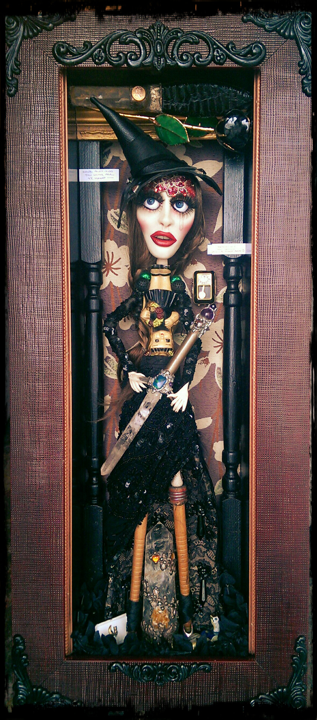 Vinsantos. WITCH, 2016. Commissioned work. Polymer Clay, cosmetics, clients personal items, 14" x 36". Courtesy of the artist.