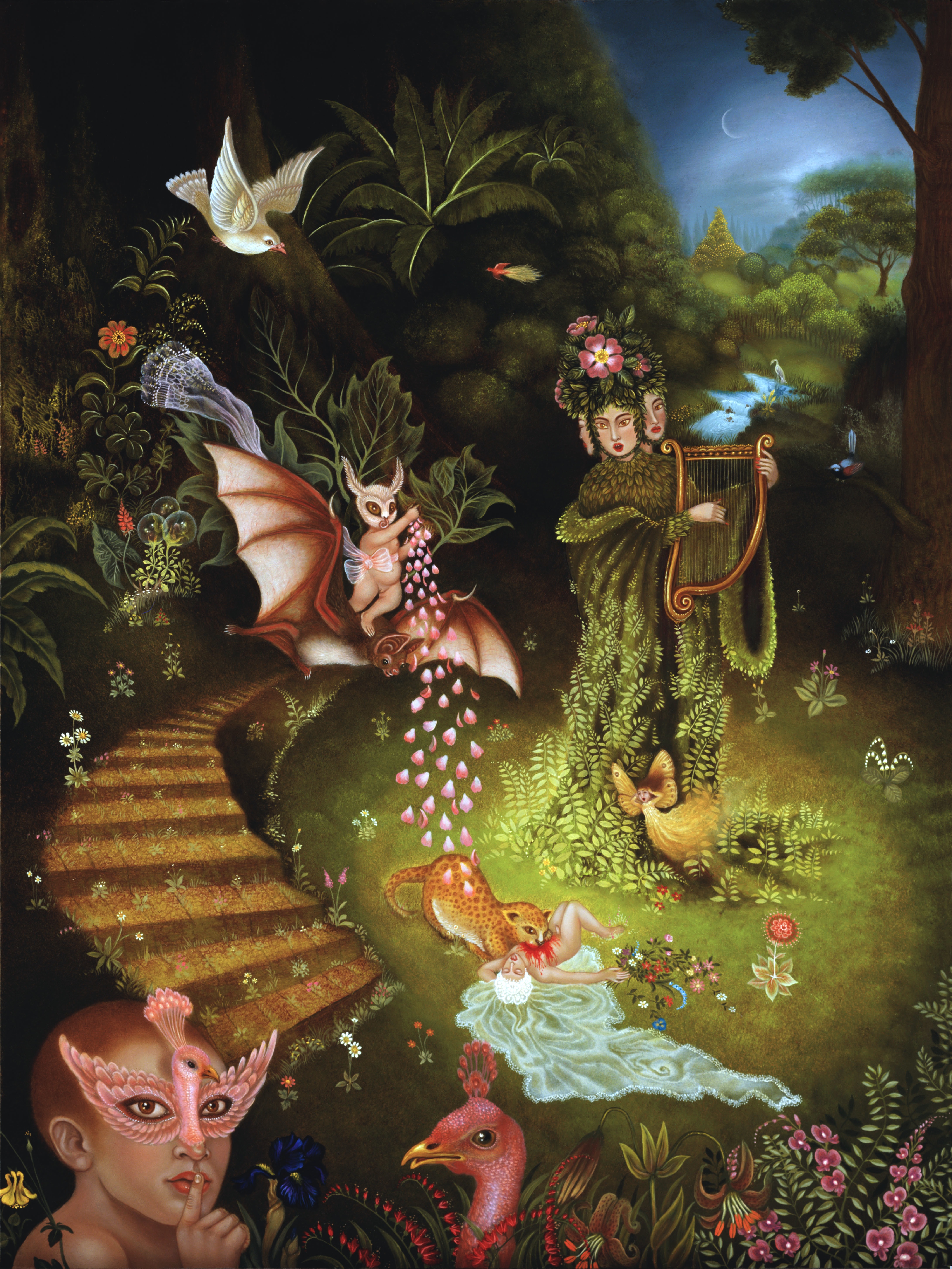 Tropical Lullaby, 2007. Oil on wood, 12" x 16." Courtesy of the artist.