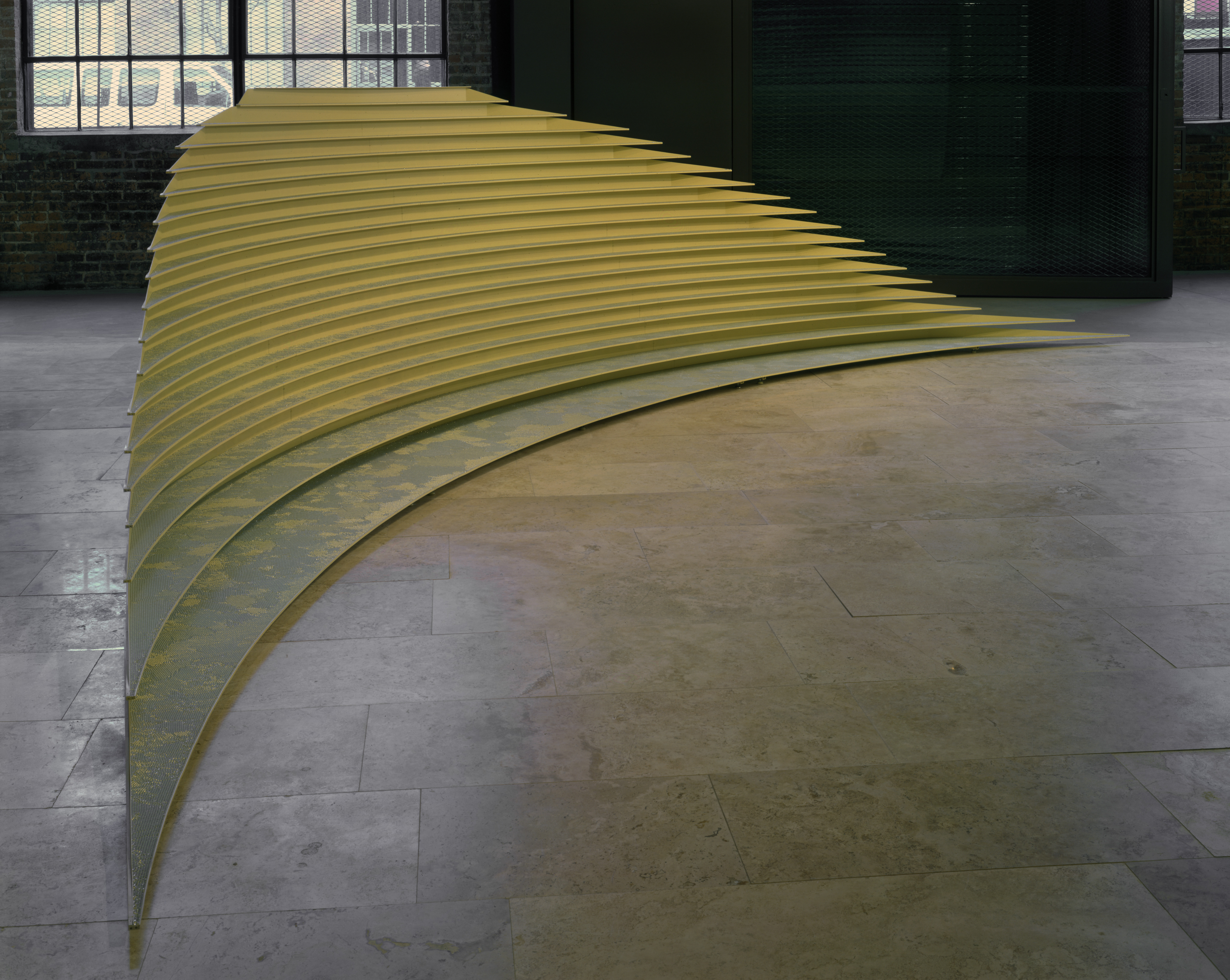 Dune, 2002. Painted aluminum, glass beads, 336 x 60 x 96 inches. Courtesy the artist, and Lehmann Maupin, New York and Hong Kong.