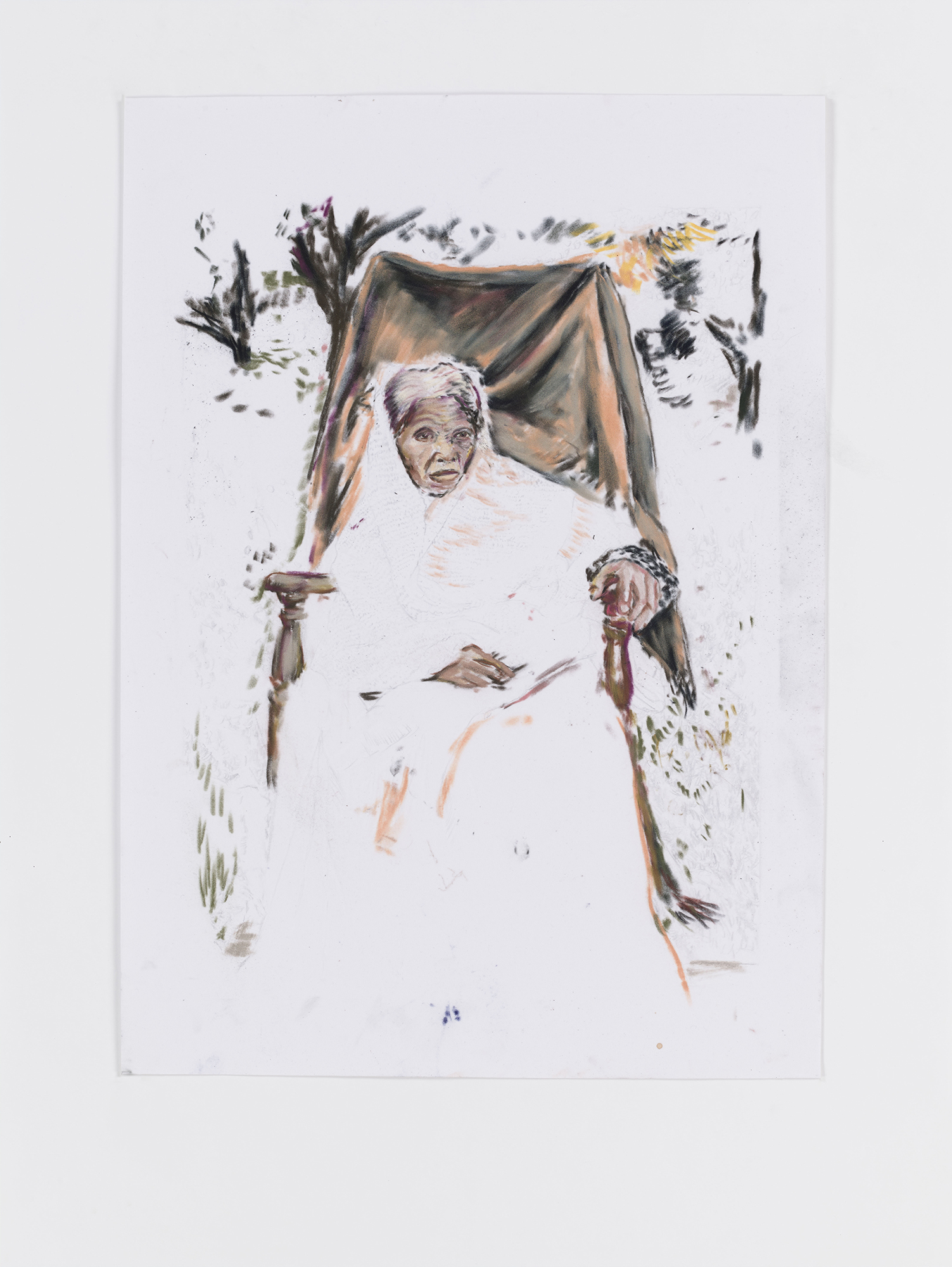 Keith Mayerson. Harriet Tubman, 2016. Pastel and graphite on velour paper. Courtesy of Weiss Berlin.